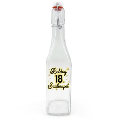 Csu002 Csatos Uveg 500ml Boldog 18. Szulinapot Ajandek 18. Szulinapra