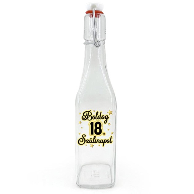 Csu002 Csatos Uveg 500ml Boldog 18. Szulinapot Ajandek 18. Szulinapra
