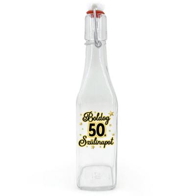 Csu006 Csatos Uveg 500ml Boldog 50. Szulinapot Ajandek 50. Szulinapra