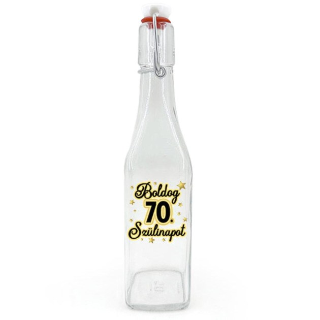 Csu008 Csatos Uveg 500ml Boldog 70. Szulinapot Ajandek 70. Szulinapra