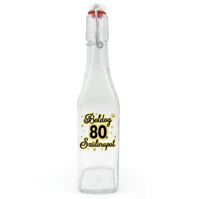 Csu009 Csatos Uveg 500ml Boldog 80. Szulinapot Ajandek 80. Szulinapra