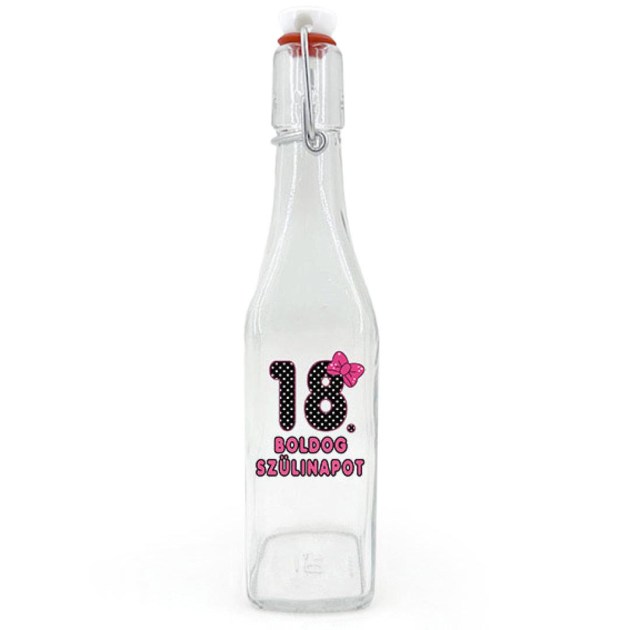 Csu011 Csatos Uveg 500ml Boldog 18. Szulinapot Masnis Ajandek 18. Szulinapra