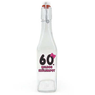 Csu016 Csatos Uveg 500ml Boldog 60. Szulinapot Masnis Ajandek 60. Szulinapra