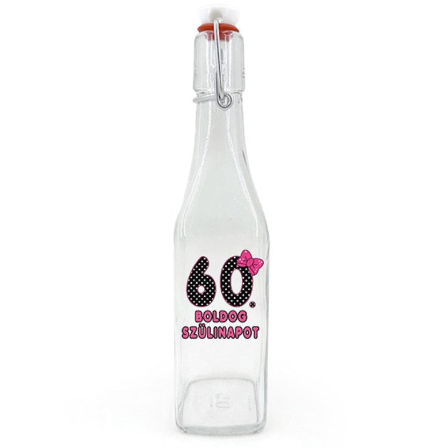 Csu016 Csatos Uveg 500ml Boldog 60. Szulinapot Masnis Ajandek 60. Szulinapra