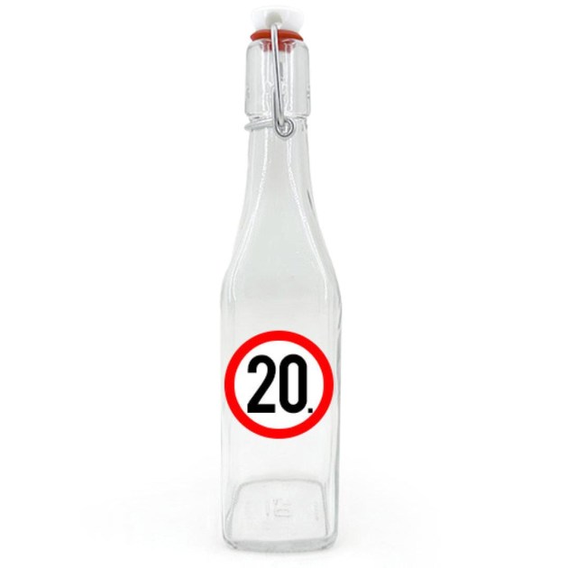 Csu045 Csatos Uveg 500ml 20 Karikas Ajandek 20. Szulinapra