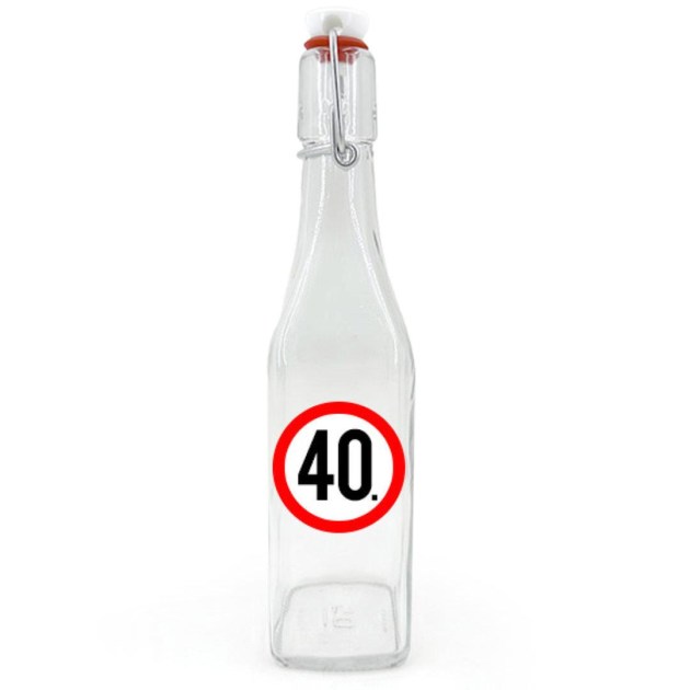 Csu047 Csatos Uveg 500ml 40 Karikas Ajandek 40. Szulinapra