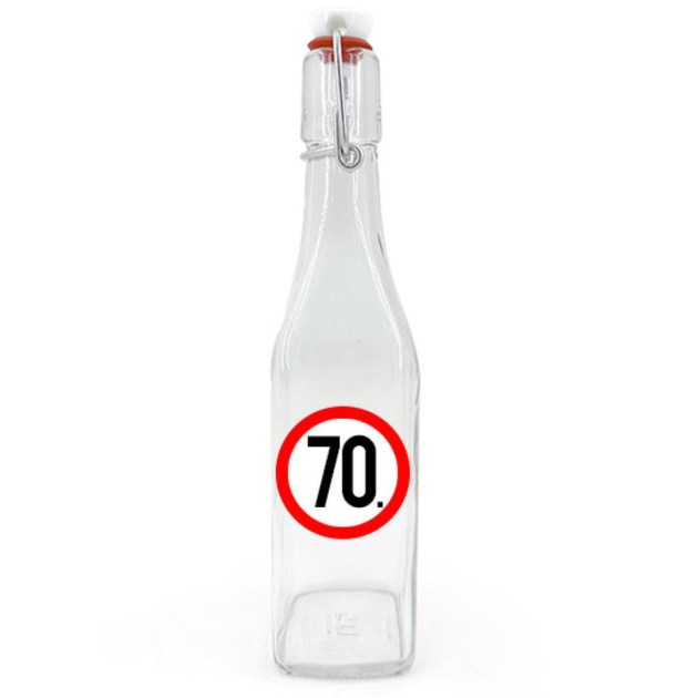 Csu050 Csatos Uveg 500ml 70 Karikas Ajandek 70. Szulinapra