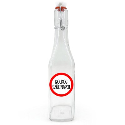 Csu052 Csatos Uveg 500ml Boldog Szulinapot Karikas Ajandek Szulinapra