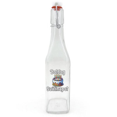 Csu053 Csatos Uveg 500ml Boldog Szulinapot Tortas Ajandek Szulinapra