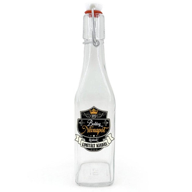 Csu083 Csatos Uveg 500ml Boldog Nevnapot Limitalt Felirat Ajandek Nevnapra
