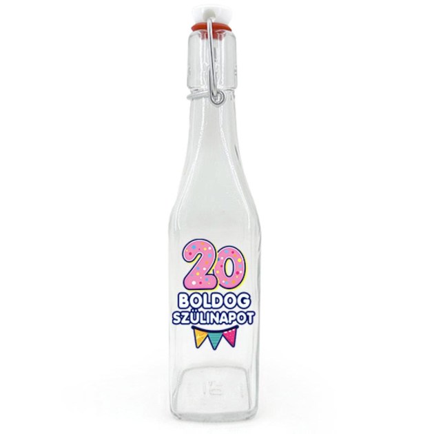 Csu168 Csatos Uveg 500ml 20 Boldog Szulinapot Ajandek 20. Szulinapra