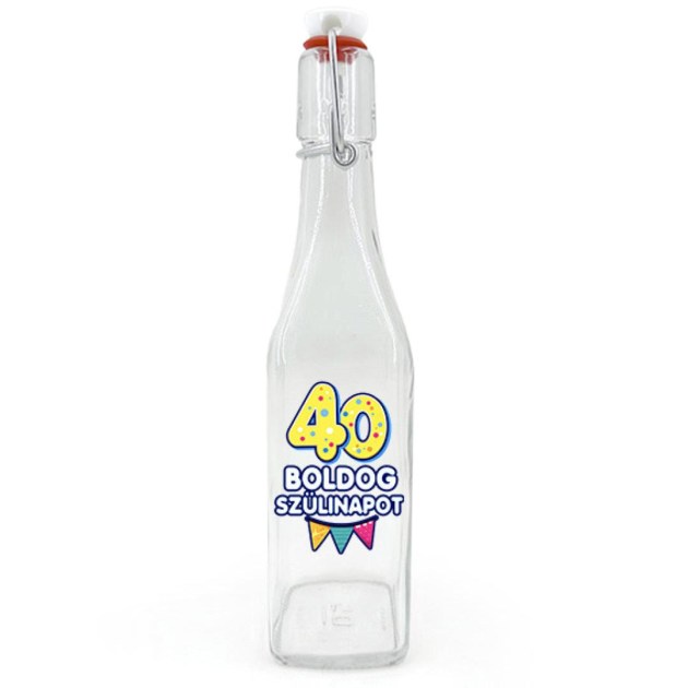 Csu170 Csatos Uveg 500ml 40 Boldog Szulinapot Ajandek 40. Szulinapra