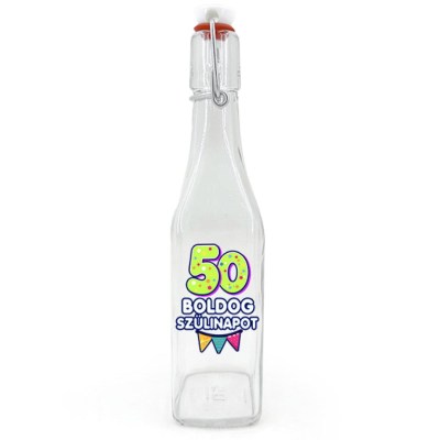 Csu171 Csatos Uveg 500ml 50 Boldog Szulinapot Ajandek 50. Szulinapra