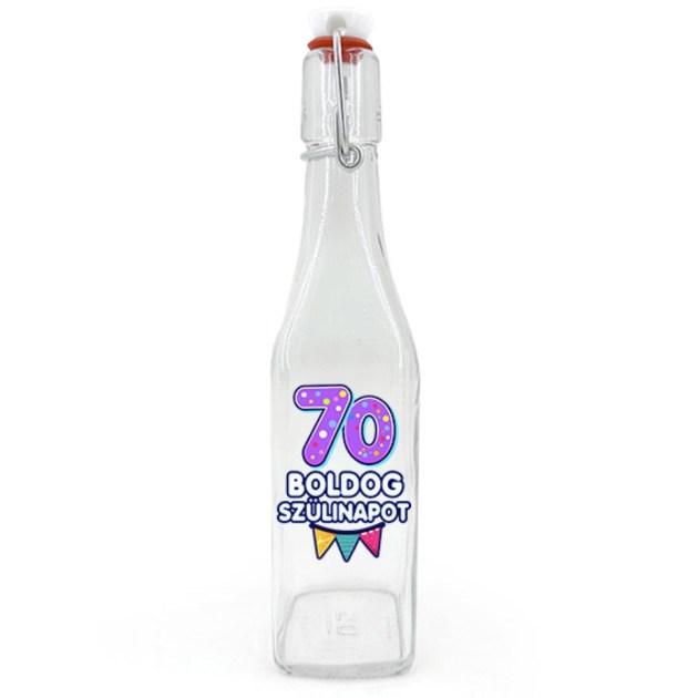 Csu173 Csatos Uveg 500ml 70 Boldog Szulinapot Ajandek 70. Szulinapra