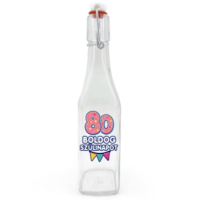 Csu174 Csatos Uveg 500ml 80 Boldog Szulinapot Ajandek 80. Szulinapra
