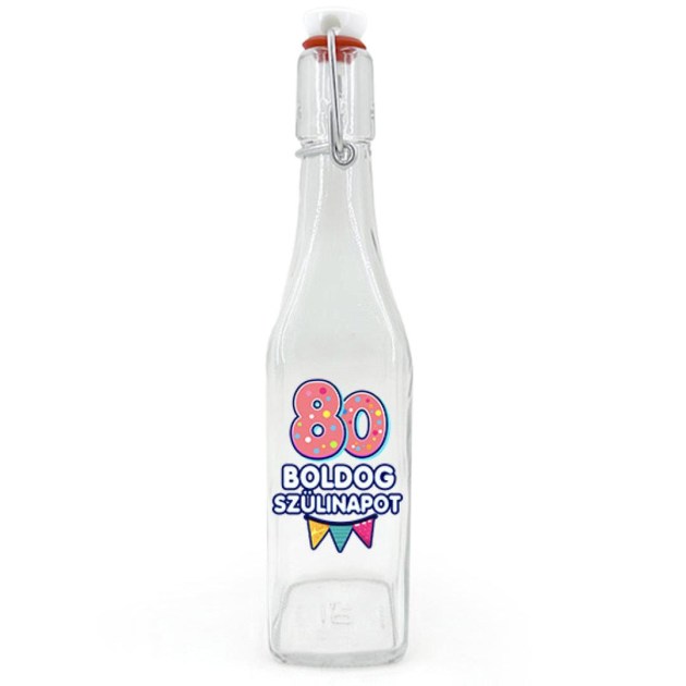 Csu174 Csatos Uveg 500ml 80 Boldog Szulinapot Ajandek 80. Szulinapra