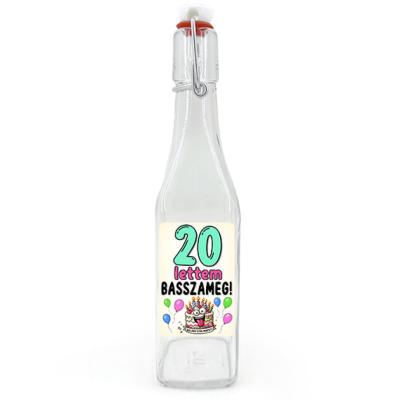 Csu179 Csatos Uveg 500ml 20 Lettem Ajandek 20 Szulinapra