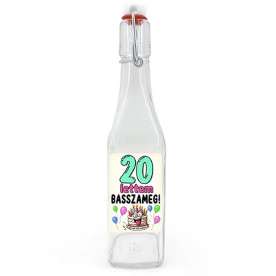 Csu179 Csatos Uveg 500ml 20 Lettem Ajandek 20 Szulinapra