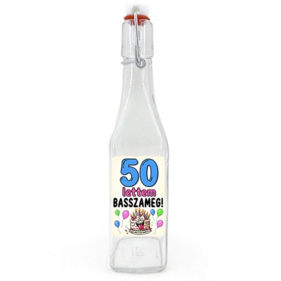 Csu182 Csatos Uveg 500ml 50 Lettem Ajandek 50 Szulinapra