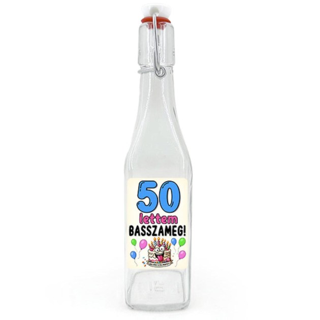 Csu182 Csatos Uveg 500ml 50 Lettem Ajandek 50 Szulinapra