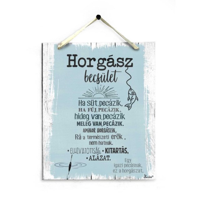 Dekor Falikep Horgasz Ajandek Horgasznak Horgasz Becsulat Tabla Pt069