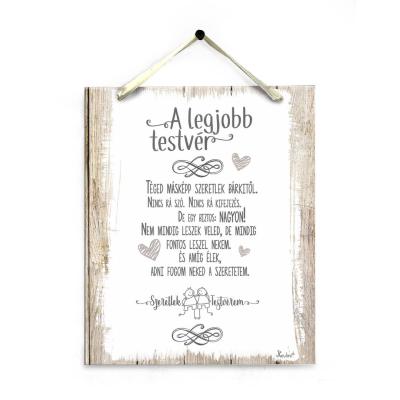 Dekor Falikep Tesos Ajandek Testvernek Pt026