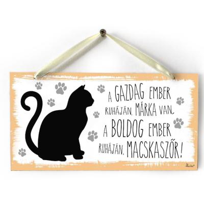 Dekor Tabla Tb005 A Gazdag Emeber Ruhajan Macskaszor