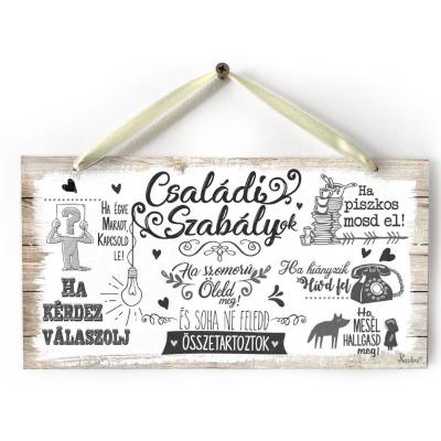 Dekor Tabla Tb010 Csaladi Szabalyok Ha Szomoru