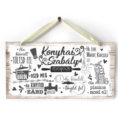 Dekor Tabla Tb013 Konyhai Szabalyok