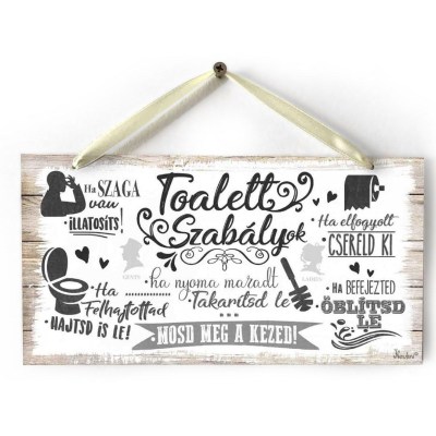Dekor Tabla Tb022 Toalett Szabalyok