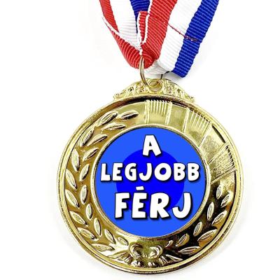 Erm013 Arany Szinu Erem Szalaggal A Legjobb Ferj Ajandek Ferjnek