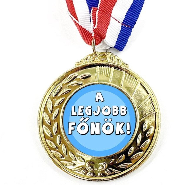 Erm014 Arany Szinu Erem Szalaggal A Legjobb Fonok Ajandek Fonoknek