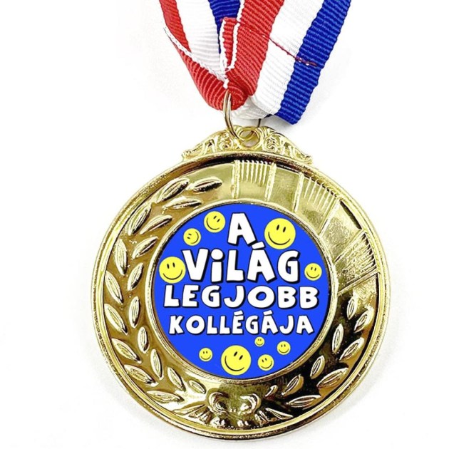 Erm024 Arany Szinu Erem Szalaggal A Vilag Legjobb Kollegaja Ajandek Kolleganak Munkatarsnak