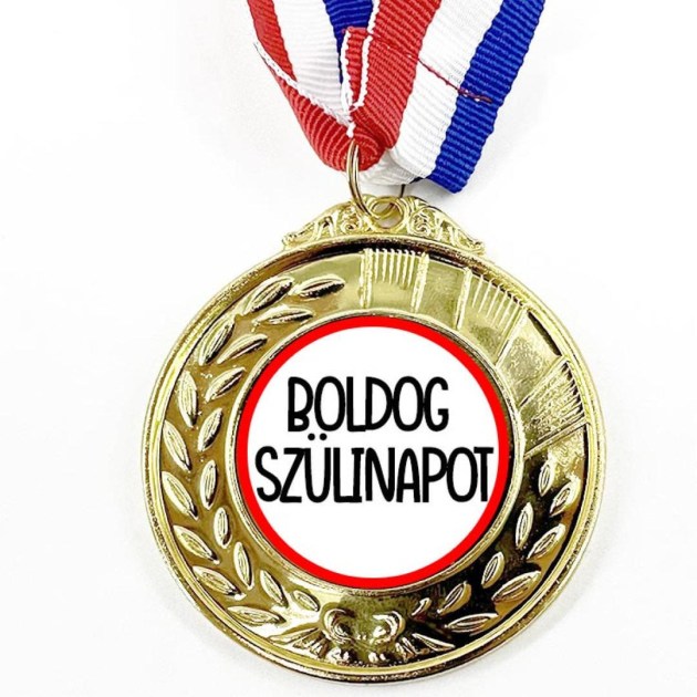 Erm027 Arany Szinu Erem Szalaggal Boldog Szulinapot Ajandek Szuletesnapra