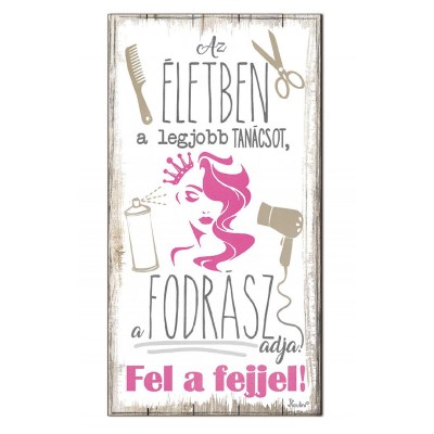 Fa Dekor Tabla Hutomagnes Hfd027 Fodrasz Ajandek Otletek Fodrasznak