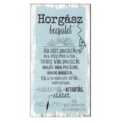 Fa Dekor Tabla Hutomagnes Hfd051 Horgasz Ajandek Otletek