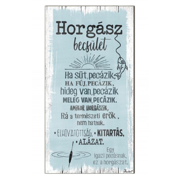 Fa Dekor Tabla Hutomagnes Hfd051 Horgasz Ajandek Otletek