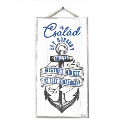 Fali Dekor Tabla Fd009 Ajandek Otletek Noknek Ferfiaknak Csalad Horgony