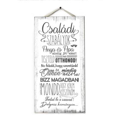 Fali Dekor Tabla Fd019 Csaladi Szabalyok Dekoracios Ajandek Otletek