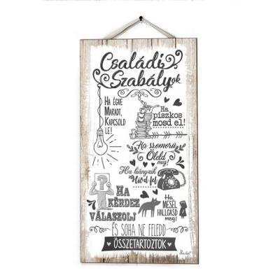 Fali Dekor Tabla Fd020 Csaladi Szabalyok Dekoracios Ajandek Otletek