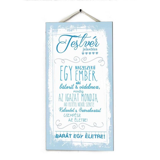 Fali Dekor Tabla Fd069 Ajandek Testvernek