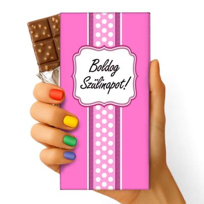 Feliratos Csokolade Csoki Csoda Szuletsenapi Csoki 135 Boldog Szulinapot Rozsaszin