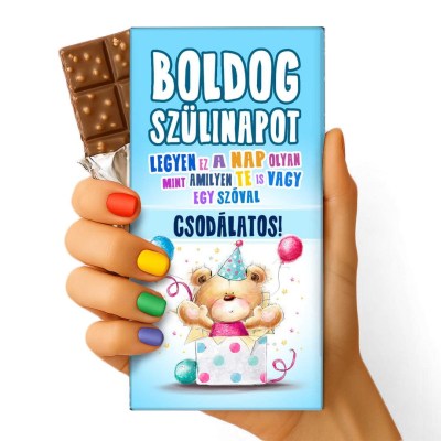 Feliratos Csokolade Csoki Csoda Szuletsenapi Csoki Szulinapi Ajandek 136 Boldog Szulinapot Macis Kek