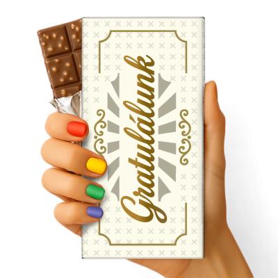 Feliratos Csokolade Gratulacios Ajandek Csokolade Csoki Csoda Baratnak Ajandek Baratnonek Kolleganak Csoki 104 Gratulalunk Csokolade