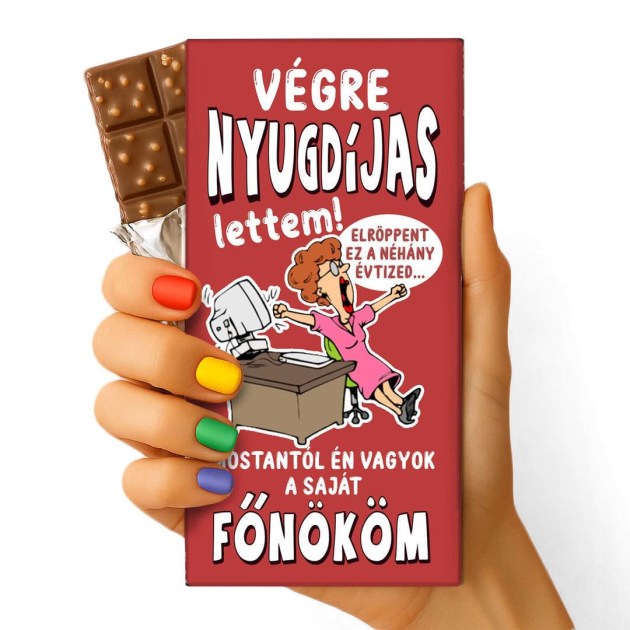 Feliratos Csokolade Nyugdijas Ajandek Csokolade Csoki Csoda Nyugdijas Bucsuztato Ajandek Csoki 149 Vegre Nyugdijas Lettem