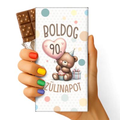 Feliratos Csokolade Szuletesnapi Ajandek Csokolade Csoki Csoda 90 Szuletsenapi Ajandek Csoki 045 90 Szuletesnapi Ajandek Boldog 90 Szulinapot Macis