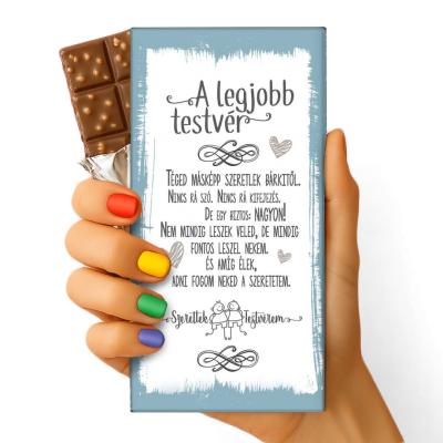 Feliratos Csokolade Testvernek Ajandek Csokolade Csoki Tesos Ajandek Csoda Csoki Ajandek Tesonak Ajandek Csoki 151 A Legjobb Testver