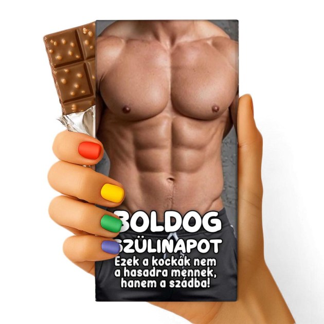 Feliratos Csokolade Vicces Csokolade Csoki Csoda Szuletsenapi Csoki 098 Boldog Szulinapot Ezek A Kockak Nem A Hasadra