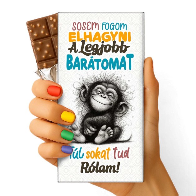 Feliratos Csokolade Vicces Egyedi Csokolade Csoki Csoda Baratnak Ajandek Baratnonek Csoki 021 Sosem Fogom Elhagyni A Legjobb Baratomat