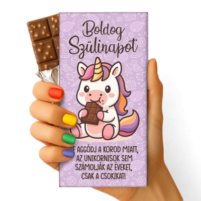 Feliratos Csokolade Vicces Egyedi Csokolade Csoki Csoda Szuletsenapi Csoki 001 Unikornisos Szuletesnapi Ajandek 